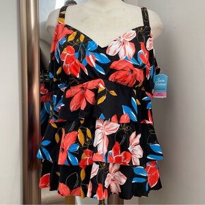 NWT created for Macy’s swim top by Swim Solutions.